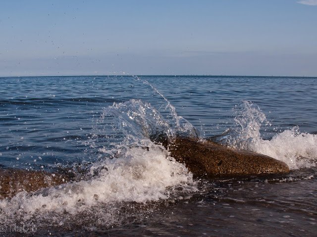 Spritziges Wasser an der Ostsee