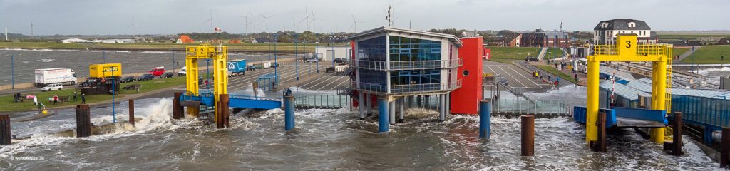 Fährhafen Dagebüll Sturmflut Stufe 1 