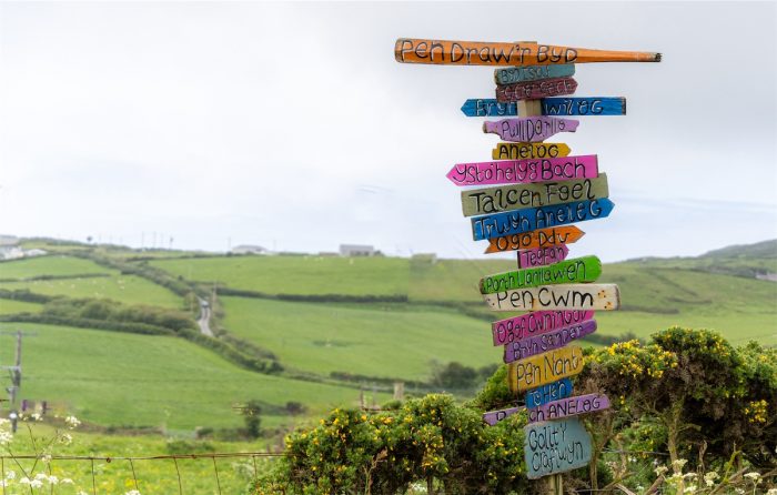 Landschaft bei Mynydd Mawr - Spitze der Halbinsel Llyn