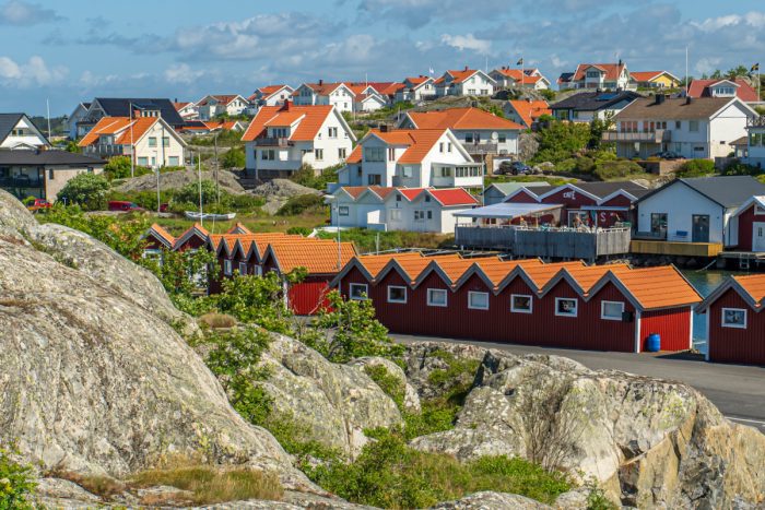 Ort und Hafen von Foto