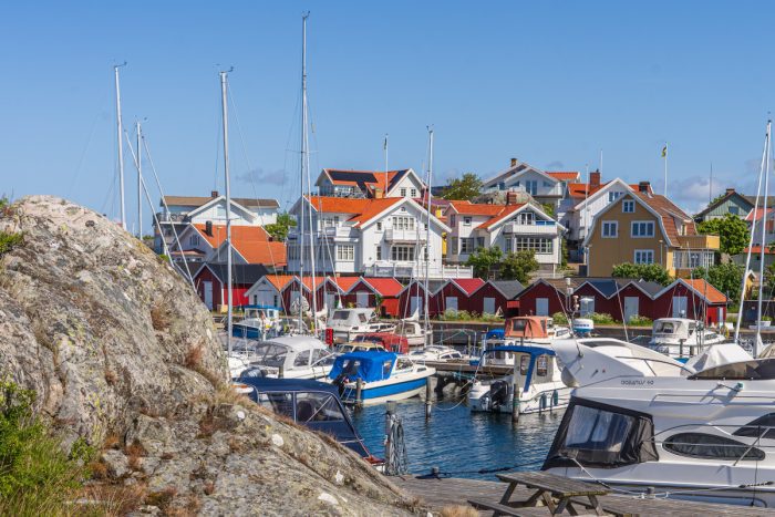 Ort und Hafen von Foto