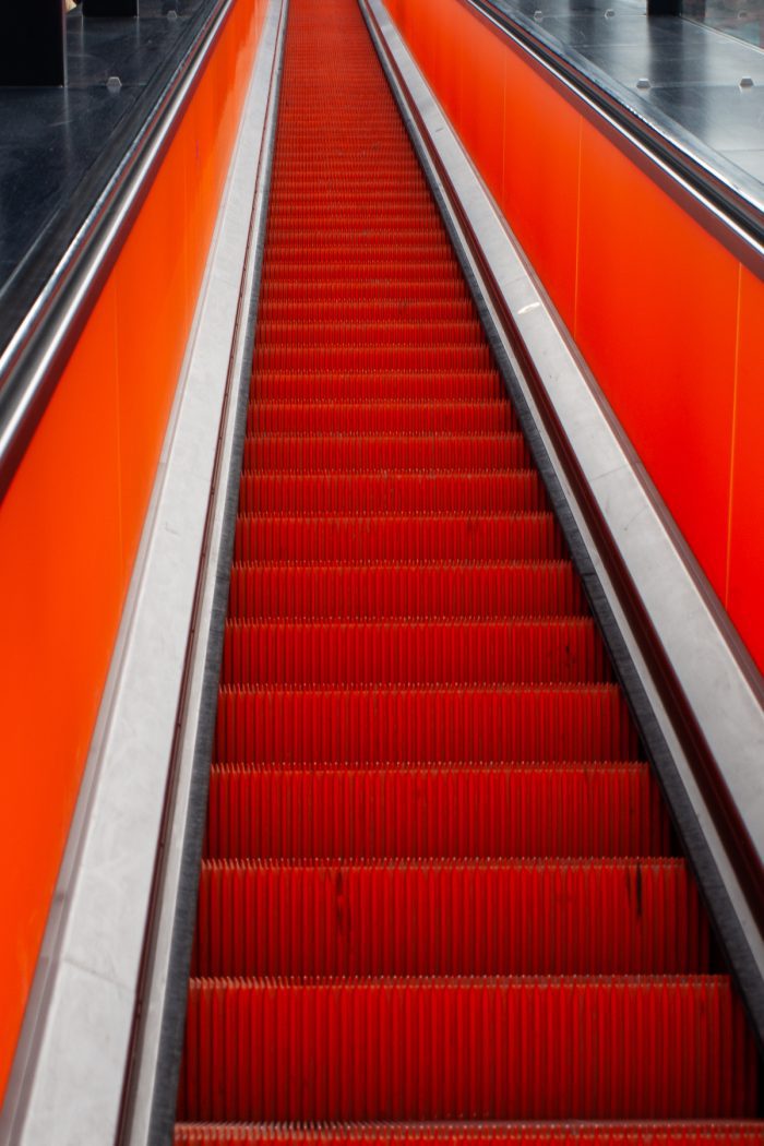 Die Rolltreppe am Eingang