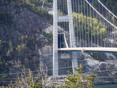Norwegen Hardangerfjord Brücke
